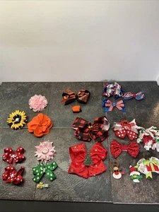 Lot Of 21 Girls Hair Bows - Picture 1 of 9