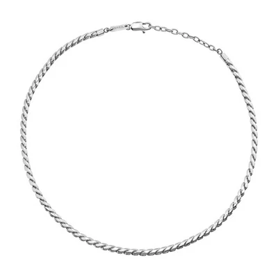 Collana Breil Newton TJ3965 Girocollo Acciaio Treccia Torchon Uomo 47cm - Immagine 1 di 2