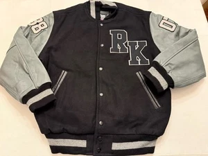 Vintage STEWART & STRAUSS Letterman’s VARSITY BLACK & GRAY KING OF ALL KINGS M - Bild 1 von 3