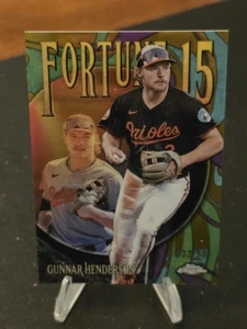 Gunnar Henderson 2025 Topps Chrome Fortune 15 Gold Parallel SP /50 ORIOLES - Bild 1 von 3