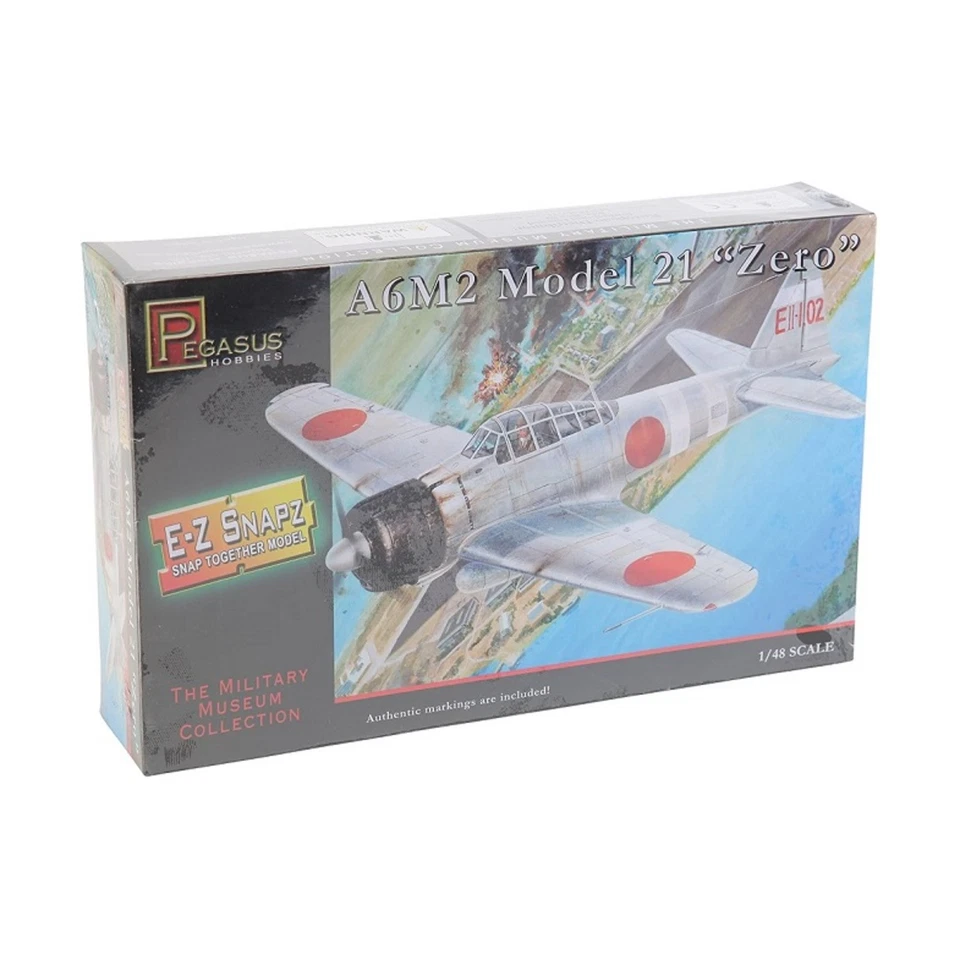 Pegasus Hobbies 1/48 A6m2 Zero Snap Together Plastic Model Kit 8409 Skill 1
