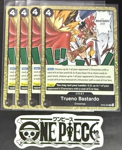 4x One Piece OP04-094 R Trueno Bastardo - English - Rare - Play Set - NM/M - Picture 1 of 1