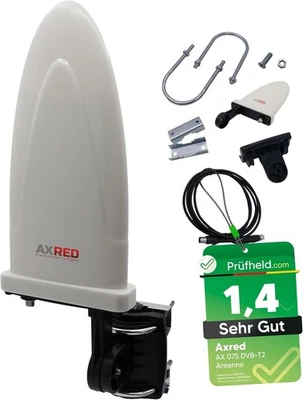 AXRED AX075 DVBT2 Antenne mit Verstärker 36dBi für außen - DVB-T DVB-T2 - Bild 1 von 3