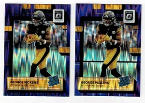 Lot of 2 2022 Panini Donruss Optic Rated Rookie George Pickens #223 Purple Shock - Bild 1 von 2