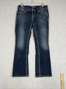 Silver Aiko Bootcut Blue Denim Jeans Damen Größe 30X31 (33x30) Stretch Designer - Bild 1 von 11