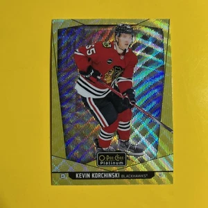 🐶 2024-25 OPC Platinum Kevin Korchinski Neon Yellow Surge #151 - Bild 1 von 2