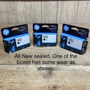3 Original HP 902 schwarze Tintenpatronen T6L98AN OEM NEU VERSIEGELT Ablaufdatum: 07/2025 - Bild 1 von 11