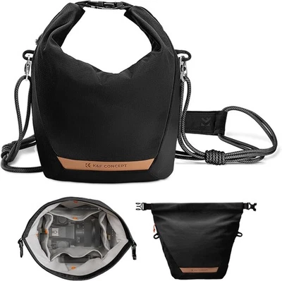 K&F Concept Black Camera Sling Bag Small Camera Compact Case Soft Camera Pouch - Image 1 of 4