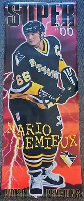 MARIO LEMIEUX Pittsburgh Penguins 1996 Vintage Costacos DOOR-SIZED 26x74 POSTER - Image 1 of 2
