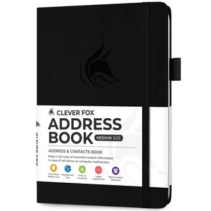 Address Book with alphabetic tabs - PU leather telephone and address book for... - Picture 1 of 6