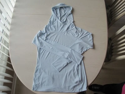 Sudadera con capucha para mujer GapFit agujeros para el pulgar órbitas ropa deportiva azul talla M Foto 1 de 4