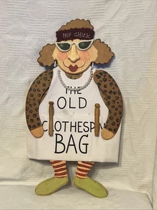 Bolso Antiguo Dama Antiguo Bolso de Pinza de Ropa Pollito de Cadera Estampado de Leopardo WDNC Regalo para la Perimenopausia - Imagen 1 de 8
