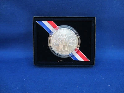 Lewis & Clark 2004-P .77 of oz Silver Dollar-2004-p Coin  MS BU UNC w/box & coa - Image 1 of 4