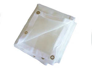 10' X 14' White Mesh Screen Shade Tarp Canopy Patio Nurseries Garden Pets - Picture 1 of 2