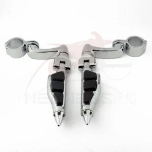 360° Adjustable Highway Foot Pegs Peg 32mm Rest Mount For Harley Motorcycle - Picture 1 of 10