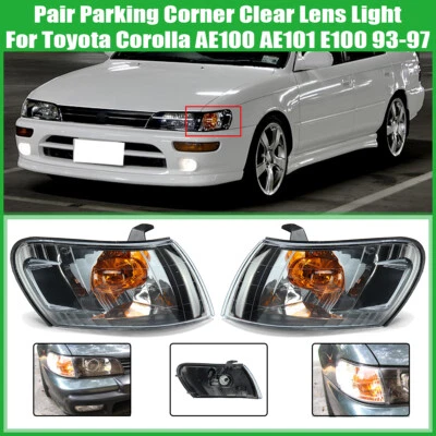 Fit For Toyota Corolla AE100 AE101 1993-97 New Pair Front Parking Corner Light - Image 1 of 4