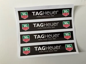 4x Tag Heuer Racing Decals 110mm x 25mm Black - Scalextric, SCX Slotcar, Watch - Picture 1 of 3
