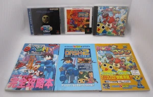 PS1 Rockman Dash 1, 2 & Tron ni Kobun 3Games w/ Guidebook Japan import Megaman - Picture 1 of 23