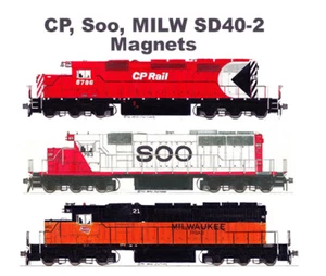 Imanes Andy Fletcher Canadian Pacific, Soo Line, Milwaukee Road SD40-2 - Imagen 1 de 1