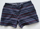 Nautica Womens Shorts Size 12 Navy Blue with Nautical Rope Design