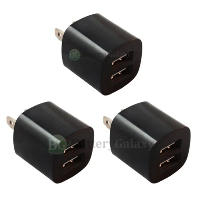 3X Fast Universal Dual 2 Port Wall Charger for Apple iPhone / Android Cell Phone - Image 1 of 4