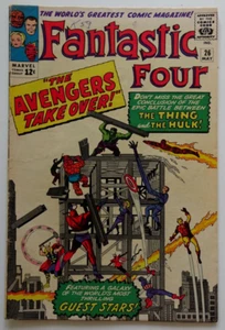Comic Book- Fantastic Four #26 Kirby & Lee 1964 Avemgers Hulk - Picture 1 of 21
