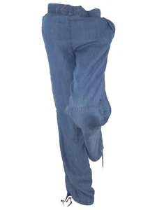 Luisa Valli Jeans Pants Women Blue Denim S/S Wide Leg Wide It 46 W 32 XL - Picture 1 of 9