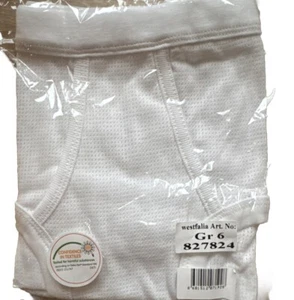 Herren Unterhose Slip mit Eingriff weiß 100% Baumwolle Feinripp Größe 6 Neu - Bild 1 von 7