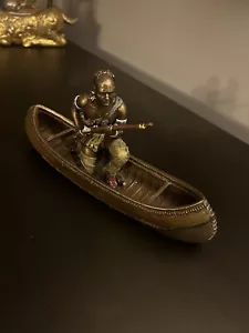 Statua indiana nativa galleria d'arte in bronzo - Foto 1 di 24