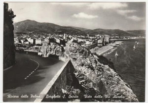 BORGHETTO S. SPIRITO - SAVONA - VISTO DALLA VIA AURELIA - VIAGG. 1957 -14435- - Bild 1 von 1