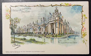 Weltausstellung offizielles Souvenir St Louis MO 1904 Elektrizität Bldg Samuel Kuppeln - Bild 1 von 2