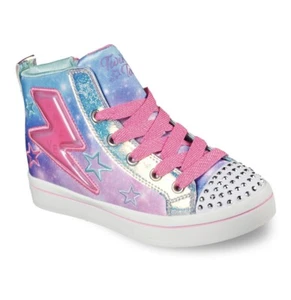 Skechers Twinkle Toe Twi-Lites 2.0 Light Up High Top Girls Sneakers Shoes Size 3 - Picture 1 of 13