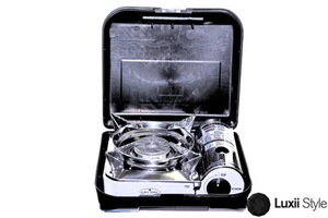 Mini Butankocher einstufiger Regler Edelstahl Camping BBQ Heckklappe - Bild 1 von 1