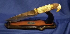 Eagle Hunting Knife w/ Engraved Stainless Blade -   13.5" - Picture 1 of 12