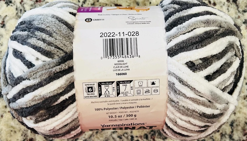 2 Pack - Bernat Blanket Tie Dye-Ish Yarn-Moonlight - 166060-60006