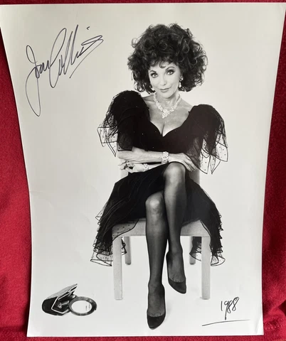 Joan Collins Large Autographed Photo from Collection Photographer Gemma Levine Cover