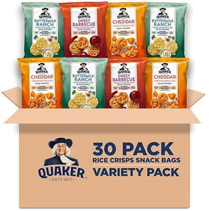 Quaker Rice Crisps Savory Mix Gluten Free 30 Count Buttermilk Ranch Flavors - Picture 1 of 6