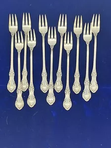 INTERNATIONAL STERLING COCKTAIL SEAFOOD FORK WILD ROSE 5 1/2" Sold Individually - Picture 1 of 7