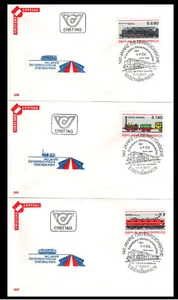 AUSTRIA - 1977 140 años de ferrocarril austriaco / ferrocarril conjunto de 3 fdc - Imagen 1 de 4