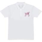 'Pink pig wearing a flower garland ' Adult Polo Shirt / T-Shirt (PL040253)