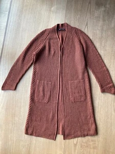 IRIS VON ARNIM Designer Jacke Cardigan Gr. L Kaschmir Seide Rostbraun - Bild 1 von 20