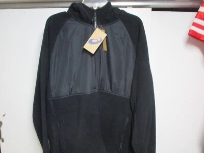 ASICS MENS HOODED FLEECE JACKET (XL) NWT BLACK FULL ZIP WARM & STYLISH W/POCKETS - Image 1 of 4