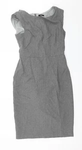 F&F Womens Grey Polyester Blend Sheath Size 8 - Picture 1 of 12
