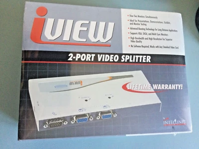 IView 2 port video splitter alimentato richiede cavo apposito maschio maschio - Immagine 1 di 2