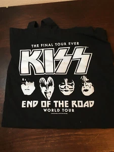 Bolso de Mano KISS The Final Tour Ever-End Of The Road 2019 World Tour-Blanco y Negro - Imagen 1 de 10
