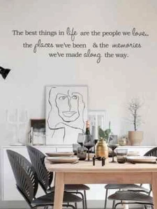 Wall Decal Sticker - The Best Things In Life (S187) - Picture 1 of 3