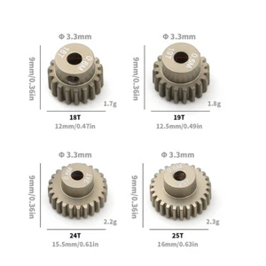 Juego de engranajes de piñón de motor de aleación 7075 18T 19T 24T 25T para Tamiya TT01 TT02 TB02 TA05 - Imagen 1 de 6