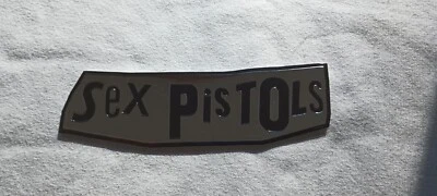 Pegatina metálica metálica con logotipo de Sex Pistols de 4,75 x 1,25 pulgadas - Leer descripción Foto 1 de 2
