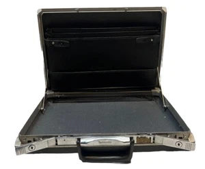 Vintage Samsonite Briefcase 007 Attache Vintage Hard Shell Black Business 80’s - Picture 1 of 13