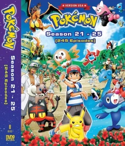 *DVD* ANIME POKEMON SEASON 21-25 245 EPISODE USA ENGLISH VERSION REGION ALL - Foto 1 di 3